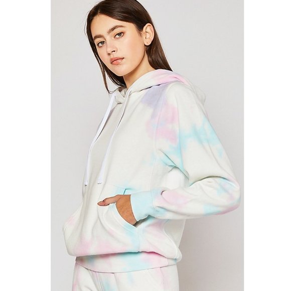 NEW Soft Fleece Tie Dye Hoodie Pullover Sweatshirt - Picture 4 of 8